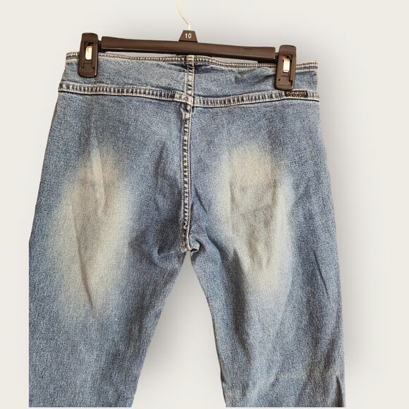 Z. Cavaricci Jeans Jrs. 7 Blue LowRise Zipper Fly Boot Bareback VTG Y2K *HemWear - Picture 4 of 7